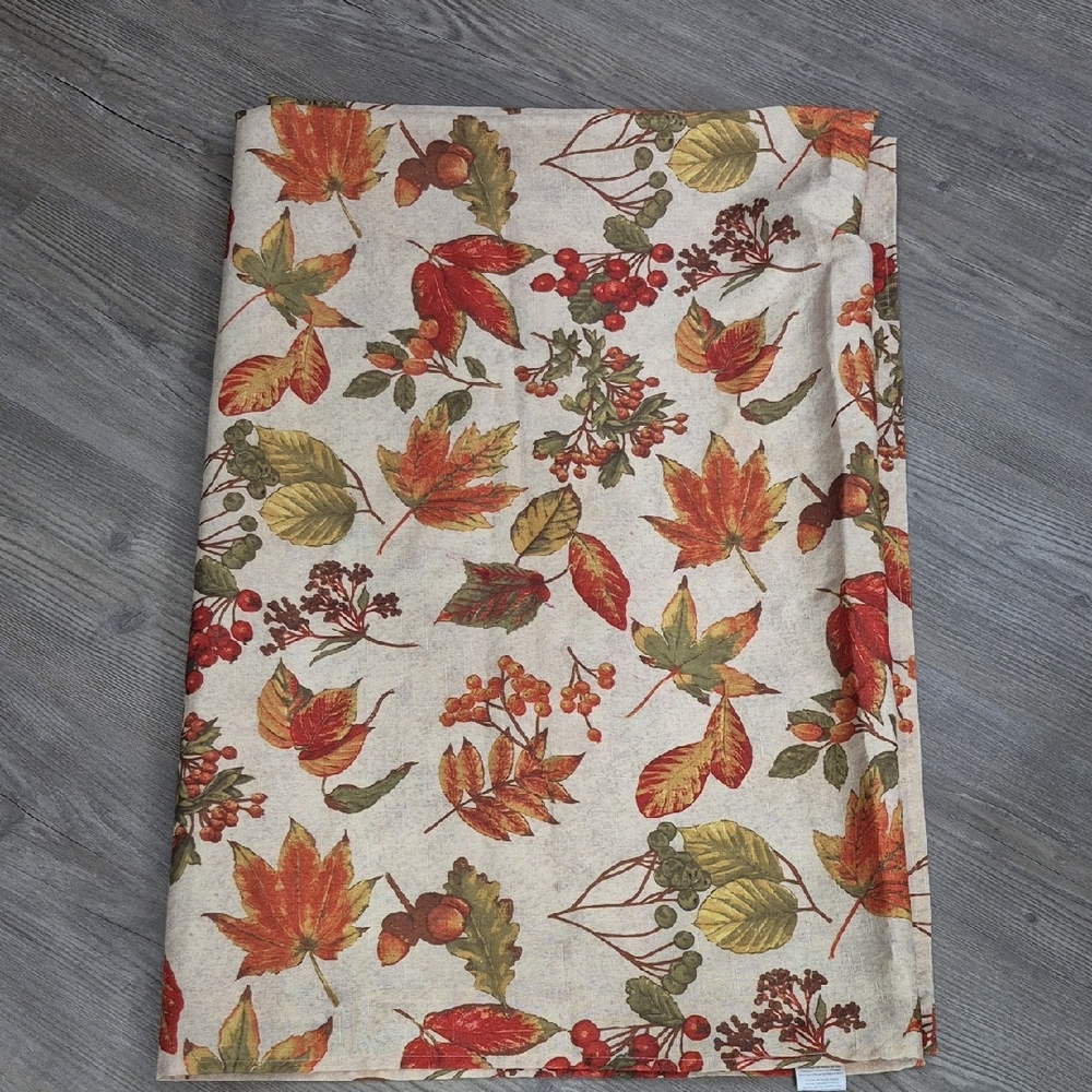Autumn Leaf Print 60x84 Tablecloth. Perfect For Your Thanksgiving Table!